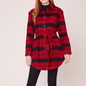 BB Dakota Wild & Wooly Red Plaid Coat